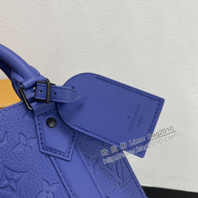 Lv路易威登2023專櫃新款Sac Plat迷你手袋 LVmini手提托特包 M46453藍壓花 ydh5152